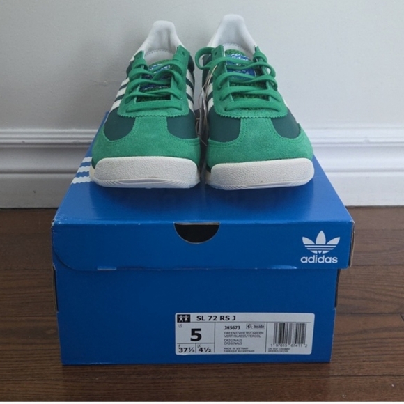 Adidas SL 72 RS J Green unisex Sneakers Size 5 - NEW WITH BOX - Picture 7 of 10
